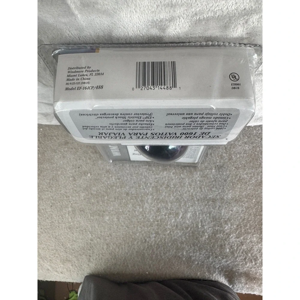 Windmere Iridescent Folding 1600 Watt Travel Hair Dryer Dual Voltage EF-16-ICP